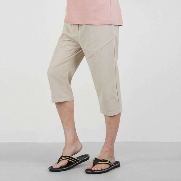 남자 린넨사선7부 여름팬츠