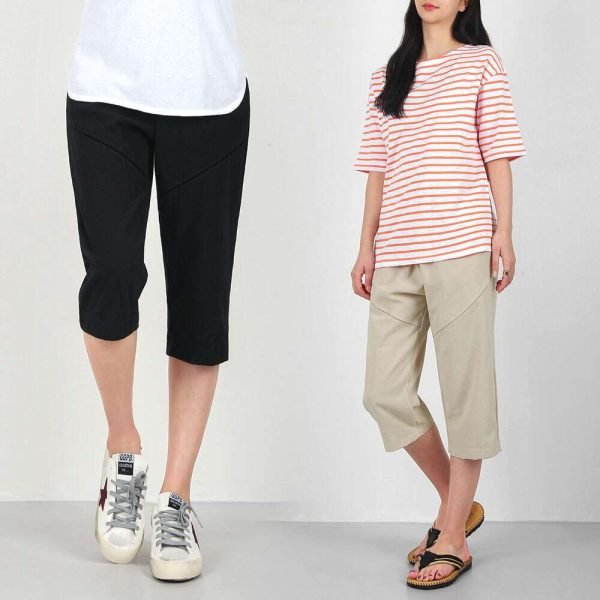 여자 린넨사선7부 여름팬츠