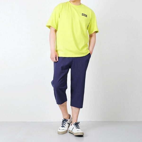 남자 린넨7부팬츠 빅사이즈 린넨밴딩팬츠