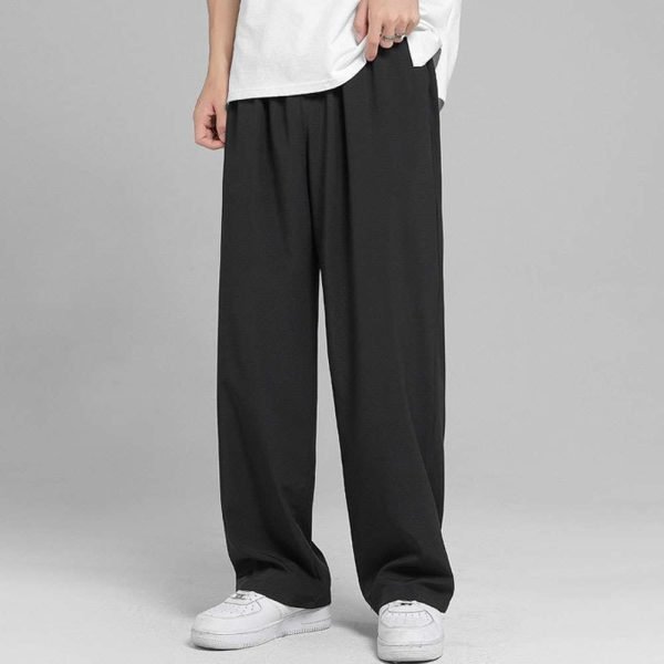 남자 루즈핏 쿨스판와이드 여름 스판팬츠