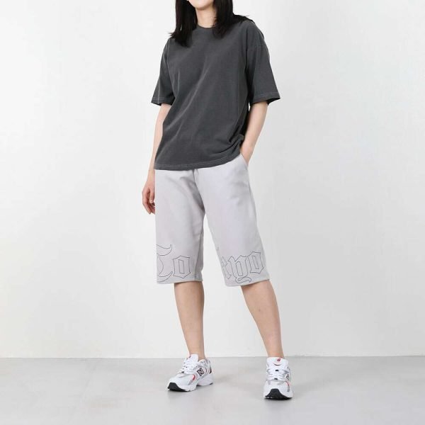 여자 빅사이즈 트레이닝 반바지 7부레터링