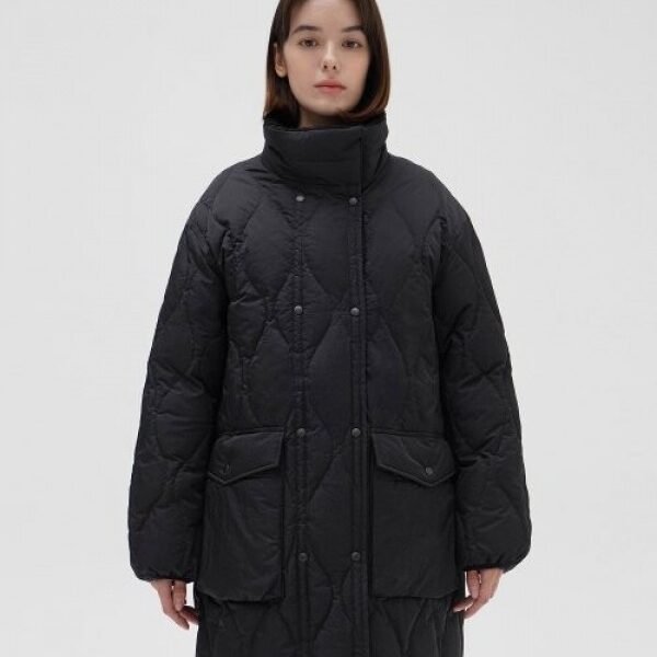 캐주얼 여성복 패딩 코트 블랙