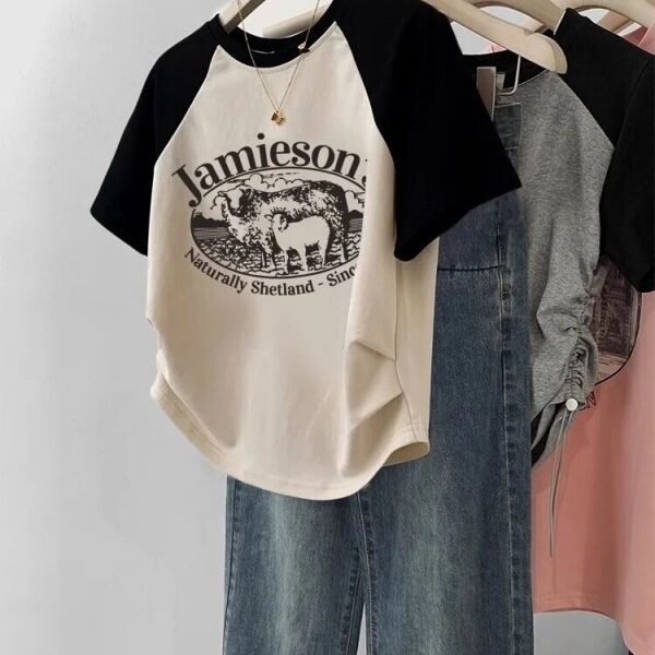 하트 로고 카라티 반팔셔츠