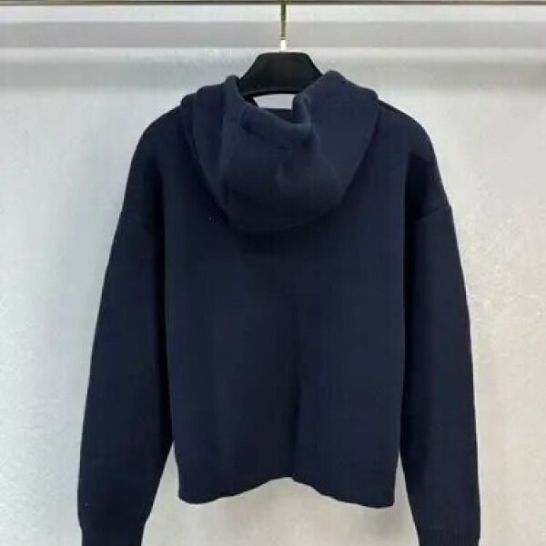 네이비 블루 캐시미어 후드 스웨터 남여 공용