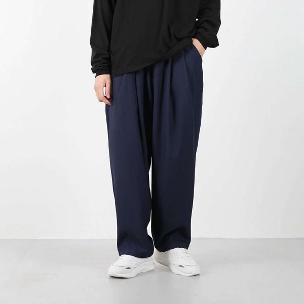 남성 스판 벌룬슬랙스 오버와이드 루즈 밴딩 팬츠