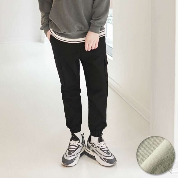 벤티브 기모남자 코튼건빵조거 밴딩 베이직 카고조거 팬츠