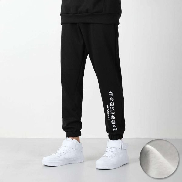 벤티브 기모남자 타투밴딩조거 레터링 트레이닝 조거 팬츠