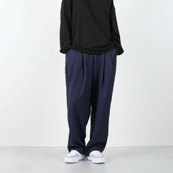 여성 스판 벌룬슬랙스 오버와이드 루즈 밴딩 팬츠