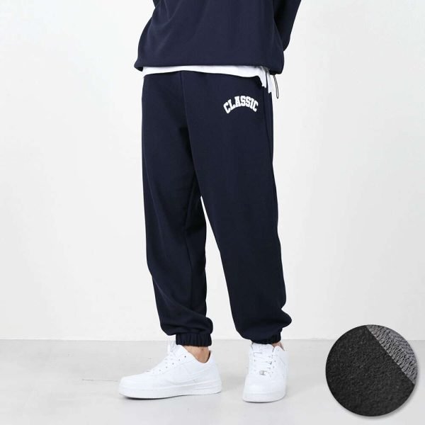 벤티브 기모남성 클래식조거 엠보싱 와이드 트레이닝 조거팬츠