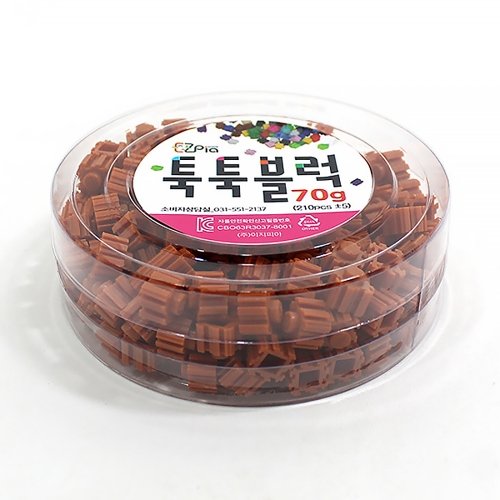 뚝딱 툭툭블럭 70g 밝은밤색