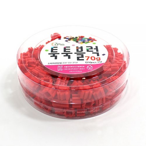 뚝딱 툭툭블럭 70g 빨강