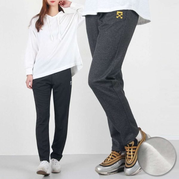 벤티브 기모여자 빅사이즈 화살표 저지 트레이닝팬츠