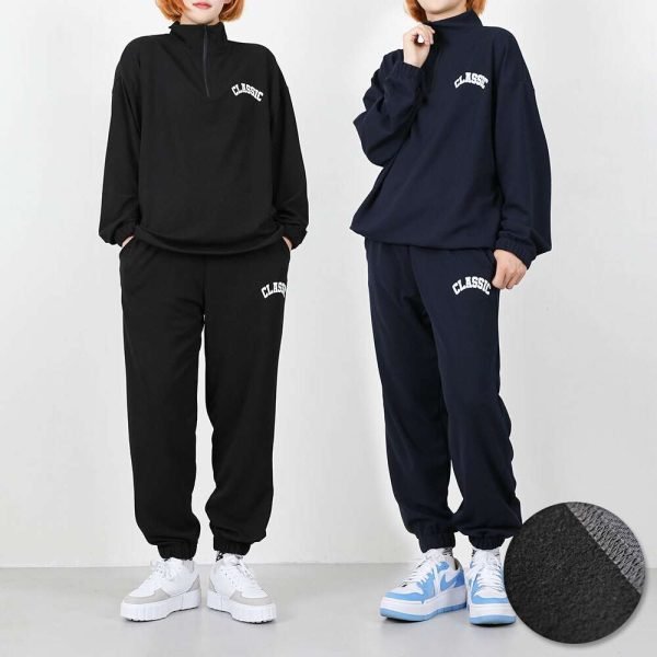 벤티브 기모여성 클래식아노락 클래식조거 트레이닝 상하의 세트