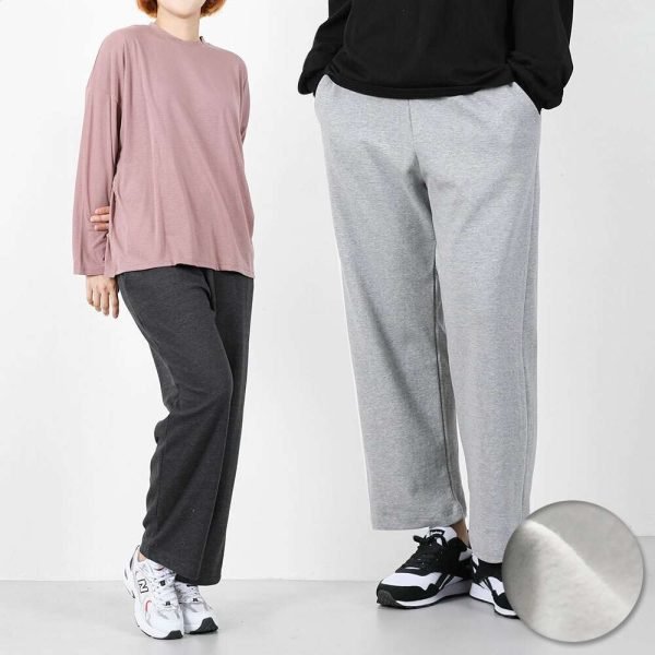 벤티브 기모여자 무지와이드 트레이닝 밴딩 팬츠