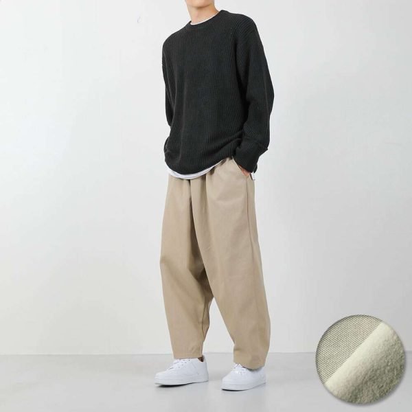 벤티브 기모남자 코튼벌룬팬츠 완전와이드 캐주얼 밴딩팬츠