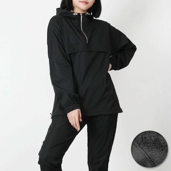 벤티브 기모여자 우븐후드아노락 M~4XL 빅사이즈 트랙자켓