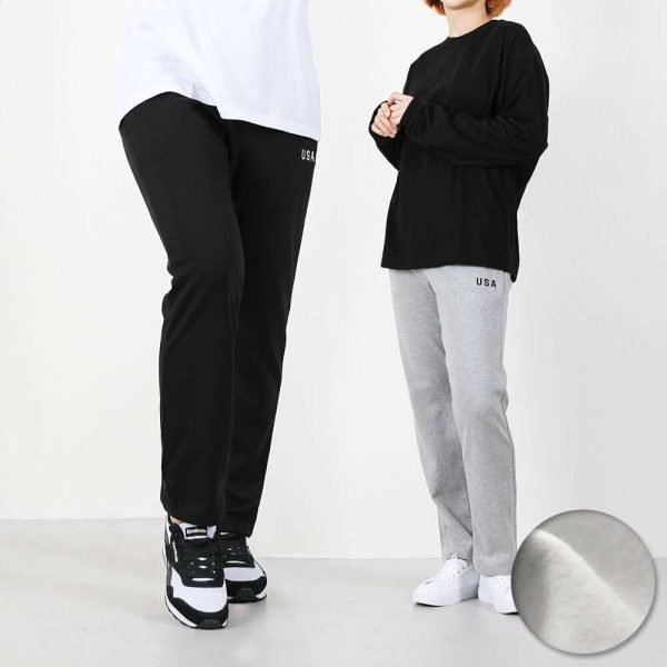 벤티브 기모여자 USA M~4XL 빅사이즈 일자 트레이닝 팬츠