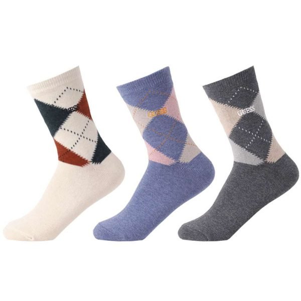 게스 여성 아가일자수 3족-RJZA7235 양말