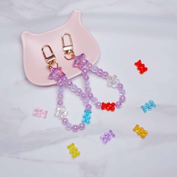 비즈키링 행운을 주는 별사탕키링