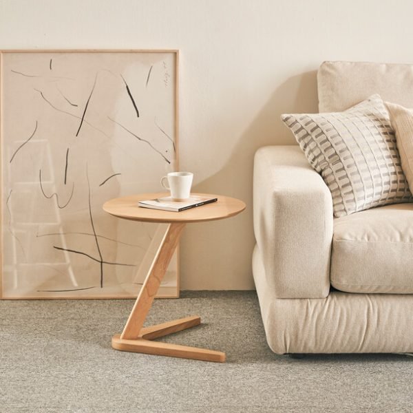 말라카 오크 사이드테이블 오크