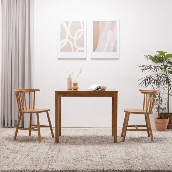 뉴시나몬 2인 원목식탁세트 의자형