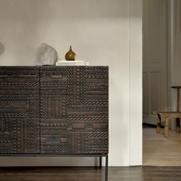 타브와 사이드보드 4도어 거실장 블랙