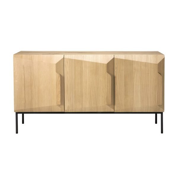 스테어스 사이드 보드 3도어 거실장 오크