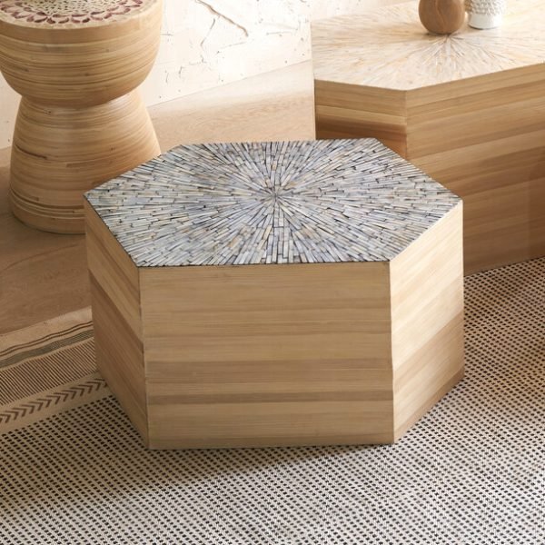 하오롱 밤부자개 거실테이블 S 내추럴