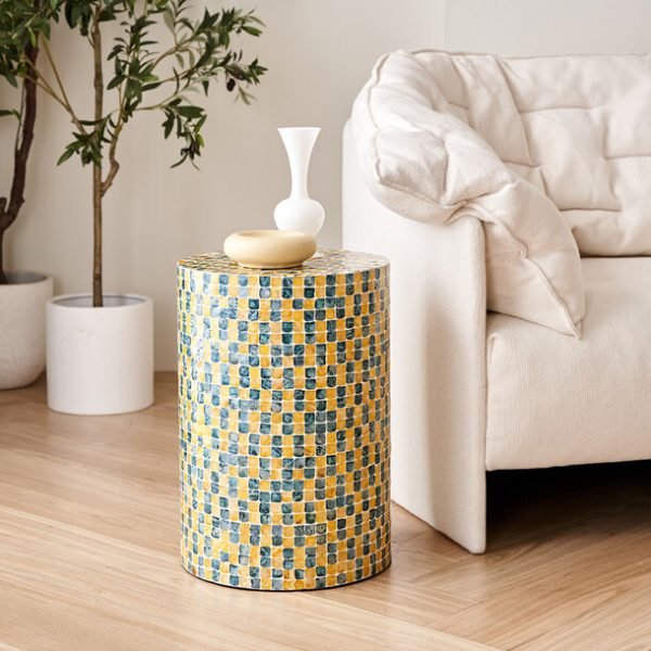 쭈인미 자개 사이드테이블 A 옐로우