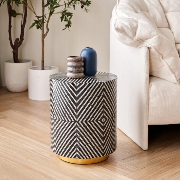 쭈인미 자개 사이드테이블 F 블랙