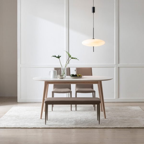 아르떼 레도바 4인 라운드 세라믹 식탁세트 토핑벤치형