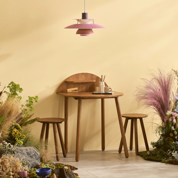 에포 원목 반원형 테이블