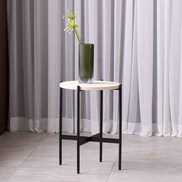 키쉬 원형 사이드테이블 모어매트