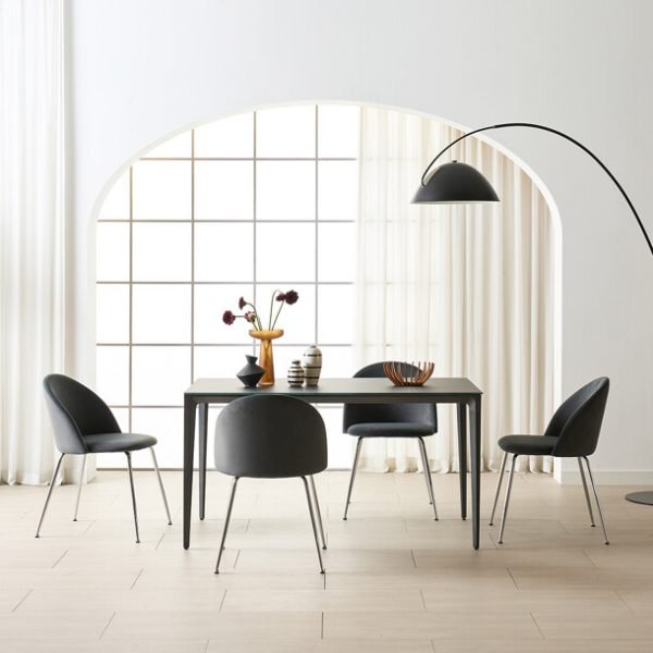 라클레 4인 스키니 유리 식탁세트 의자4