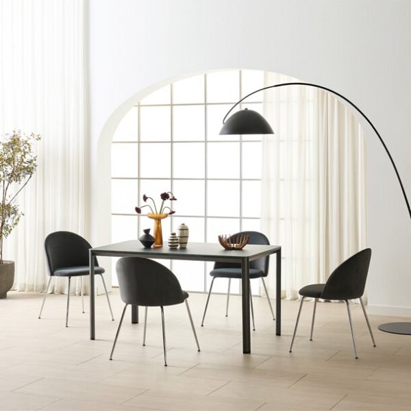 라클레 4인 모던 유리 식탁세트 의자4