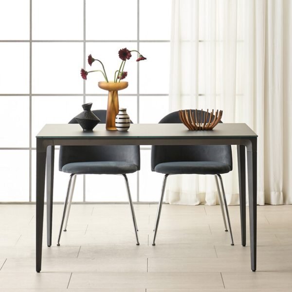 라클레 2인 스키니 유리 식탁세트 의자2