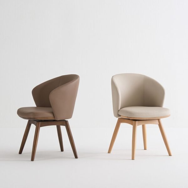 아지오 가죽 식탁의자(회전형)