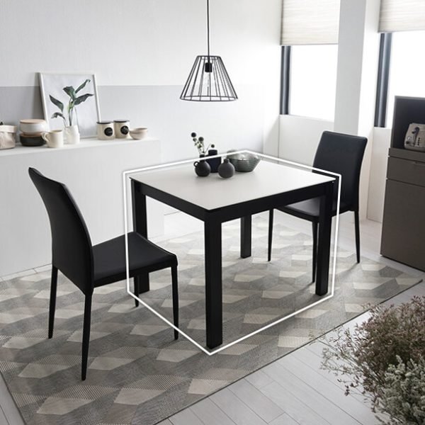 드레싱 2인 유리식탁