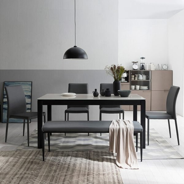 드레싱 6인 유리식탁