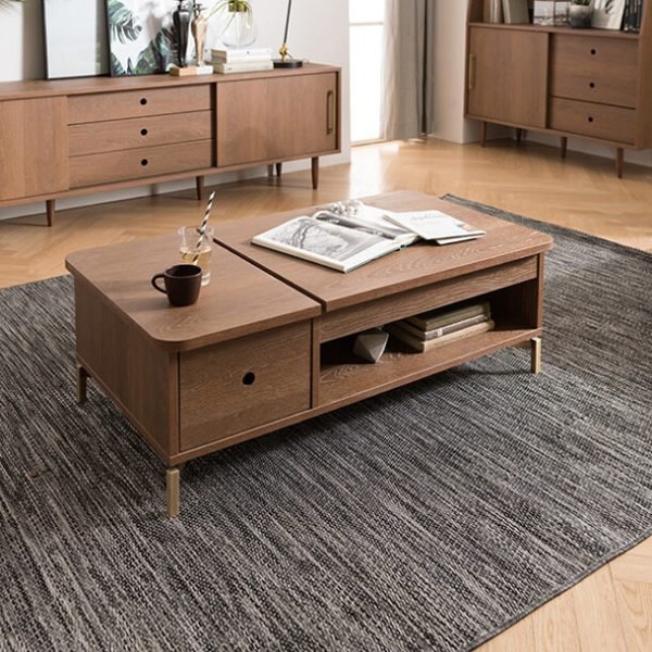 크로켓 리프트업 티테이블 - 리프트업 티테이블 월넛